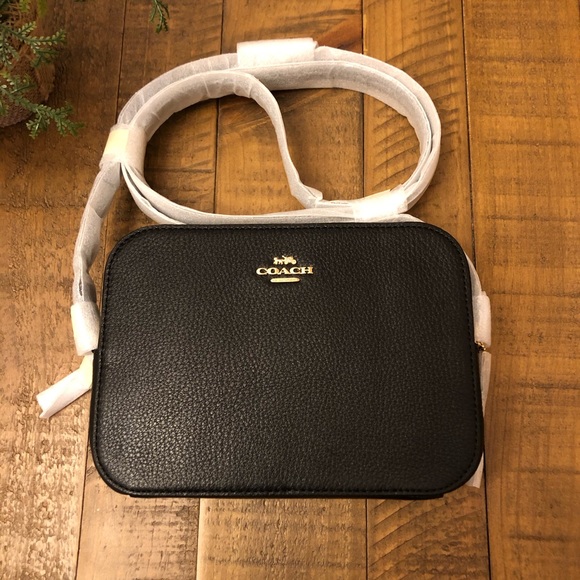 coach camera bag black